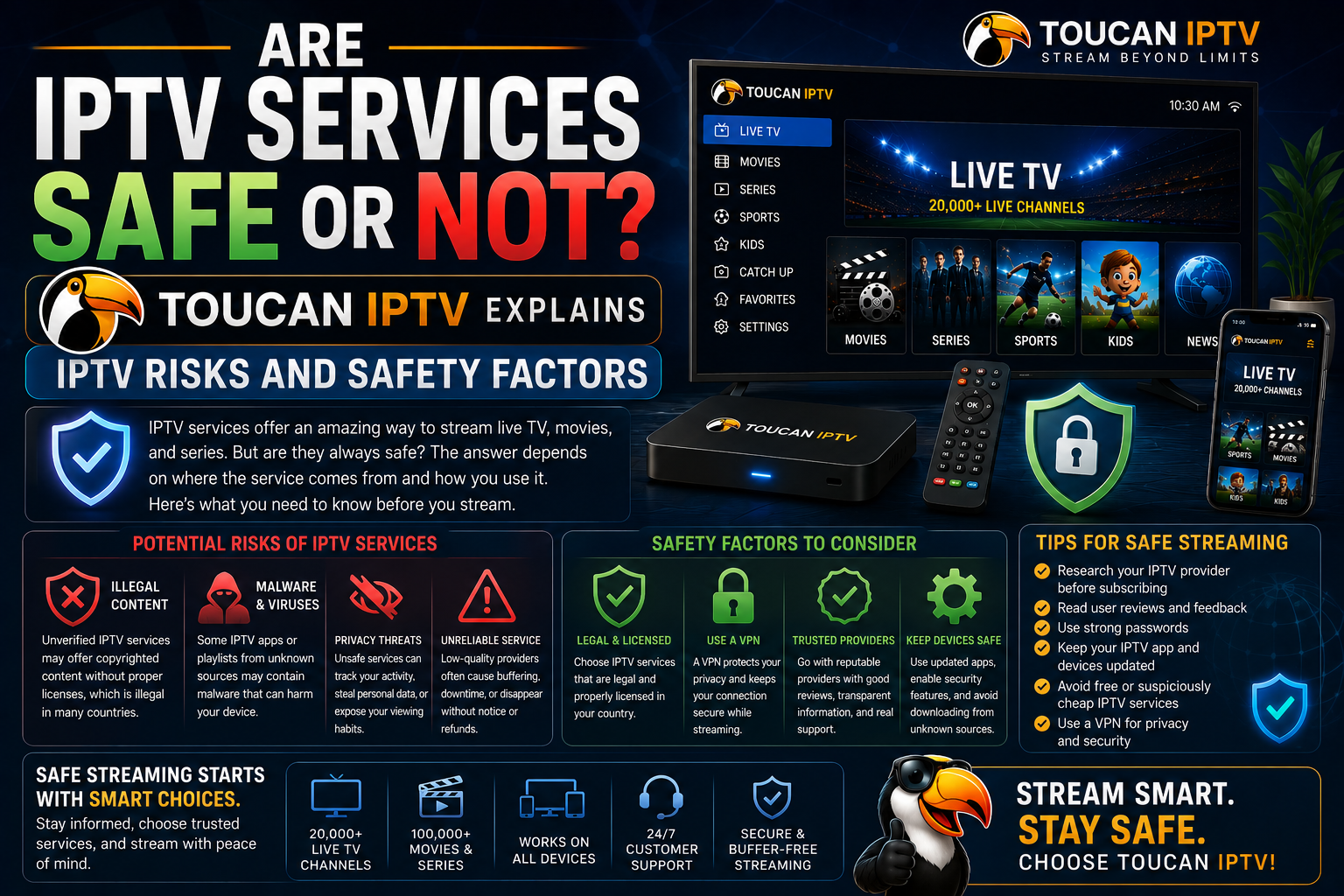 Are IPTV Services Safe or Not? Toucan IPTV Explains